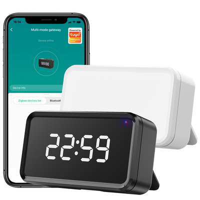 Tuya ZigBee cổng thời gian hiển thị Alexa Google Home Bluetooth Mesh Wireless Bridge Hub Smart Multi mode Gateway