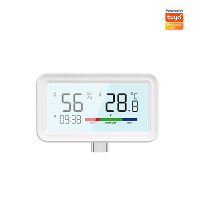 WiFi Indoor Hygrometer & Thermometer Sensor với đèn nền, điều khiển ứng dụng từ xa, tích hợp giọng nói cho Alexa & Google Home