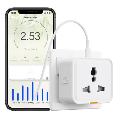 Giá tốt. Tuya Ổ cắm đa năng Type-C 16A WiFi RF433 Bộ chuyển đổi du lịch Tuya Smart Home Plug trực tuyến