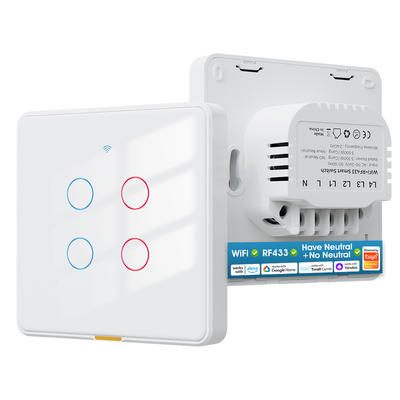 Giá tốt. Tuya WiFi Switch RF433 điều khiển Thời gian Voice App Alexa, Google Home Smart Home Không dây trung lập WiFi EU Wall Switch trực tuyến