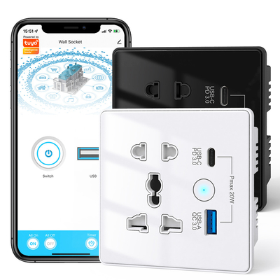 Giá tốt. Wifi tường Universal Socket Type C + USB sạc nhanh cho Mỹ EU Anh Plug APP điều khiển từ xa Tuya Smart Home Automation trực tuyến