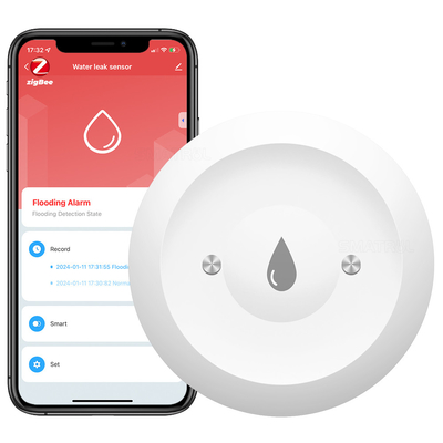 Giá tốt. Bộ cảm biến rò rỉ nước Zigbee Linkage Alarm App Máy dò rò rỉ nước Tuya Zigbee Bộ cảm biến ngâm nước trực tuyến