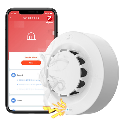 Giá tốt. Zigbee cảm biến khói thông minh báo động Tuya90 dB báo động hỏa hoạn Hệ thống an ninh nhà máy phát hiện cháy trực tuyến