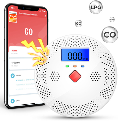 Giá tốt. Tuya Wifi Carbon Monoxide Detector Smart Air Quality Monitor CO Sound Light Alarm Detector LCD Digital Display Nhà kiểm tra chất lượng không khí trực tuyến