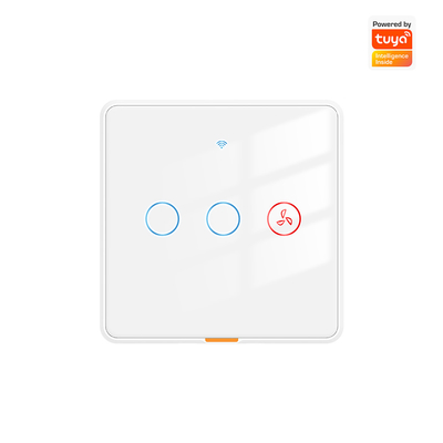 Giá tốt. Tuya Fan Switch Timer Control Voice Không cần dây trung lập Smart Wall WiFi RF433 và Switch Đèn Đeo trực tuyến